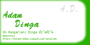 adam dinga business card